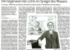 Die Gegenwart des Lichts im Spiegel des Wassers