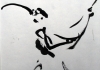 Fliehender Vogel